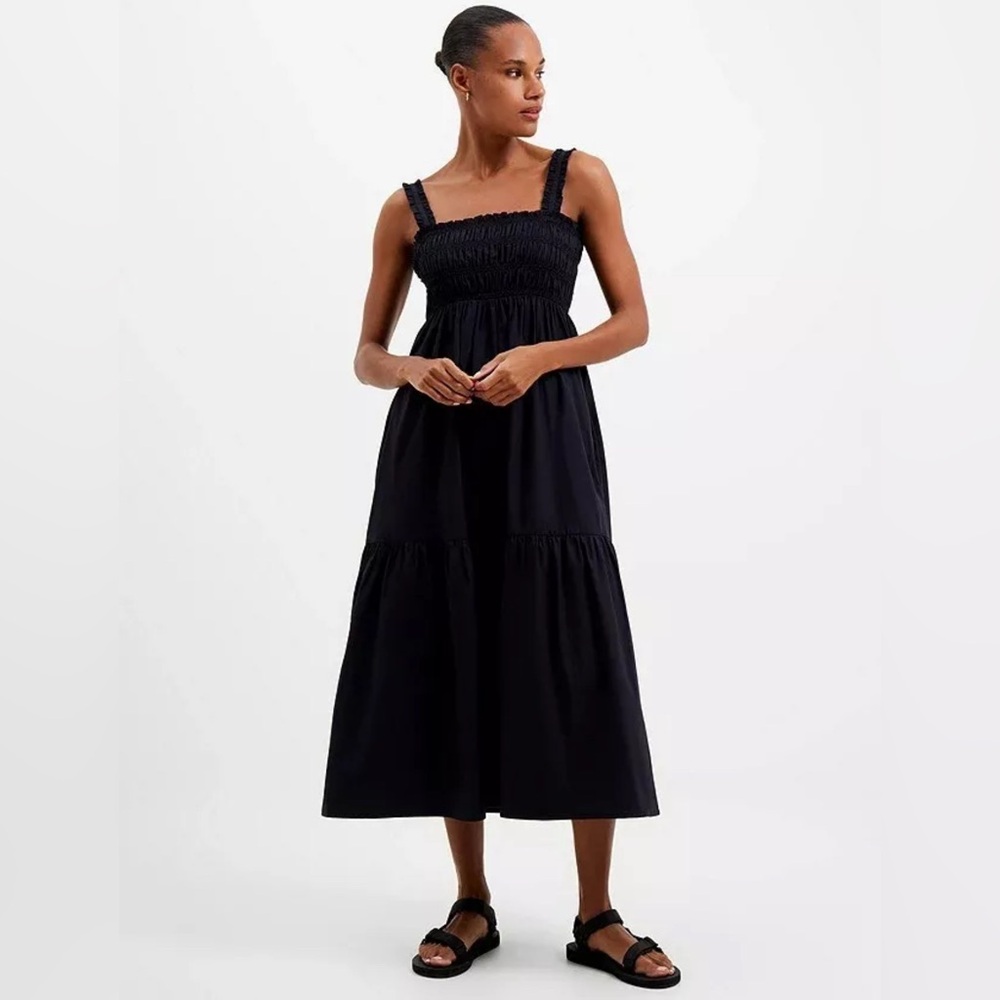 French Connection Black Midi Dress